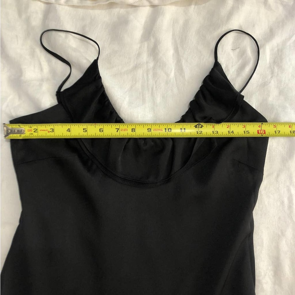NWT BCBG SZ: 2, Satin Feel Black Slip Dress - Picture 9 of 11